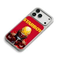 Starboy F1 racer helmet yellow red iPhone 17 Pro Max Electroplated Silver Case2