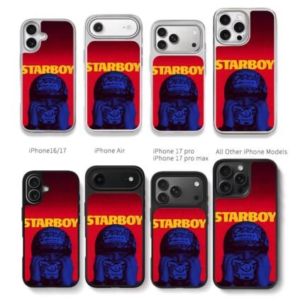 Starboy McLaren F1 racer helmet red Chris Brown Phone Case Black Electroplated Silver For Iphone 11 To 17