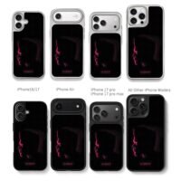 Starboy The Weeknd pink silhouette art Chris Brown Phone Case Black Electroplated Silver For Iphone 11 To 17
