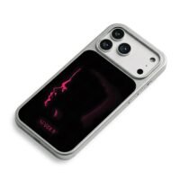 Starboy The Weeknd pink silhouette art iPhone 17 Pro Max Electroplated Silver Case2