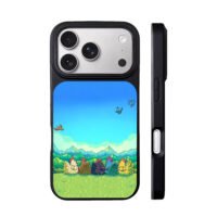 Stardew Valley chickens on grass iPhone 17 Pro Max Black Case