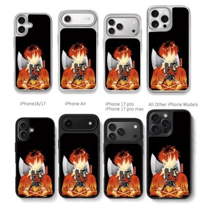 Stark Frieren axe forest retro art Chris Brown Phone Case Black Electroplated Silver For Iphone 11 To 17