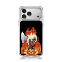 Stark Frieren axe forest retro art iPhone 17 Pro Max Electroplated Silver Case1