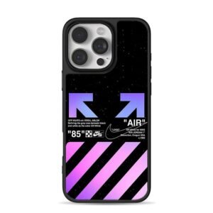 Starry OffWhite Nike Air Jordan art iPhone 16 Pro Max Black Case