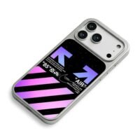 Starry OffWhite Nike Air Jordan art iPhone 17 Pro Max Electroplated Silver Case2
