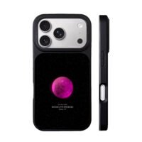 Starry pink moon Music of Spheres iPhone 17 Pro Max Black Case