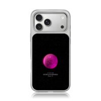 Starry pink moon Music of Spheres iPhone 17 Pro Max Electroplated Silver Case1