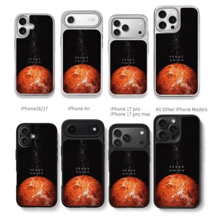 Starry space with Venus 38000000km Chris Brown Phone Case Black Electroplated Silver For Iphone 11 To 17