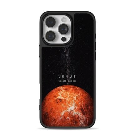 Starry space with Venus 38000000km iPhone 16 Pro Max Black Case