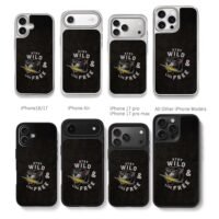 Stay Wild Live Free panther bolt art Chris Brown Phone Case Black Electroplated Silver For Iphone 11 To 17