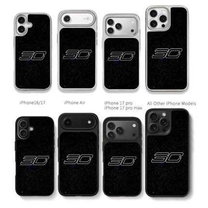 StephenCurrySCStarryBlackBackground Chris Brown Phone Case Black Electroplated Silver For Iphone 11 To 17