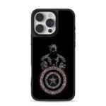 Steve Rogers hero shield art iPhone 16 Pro Max Black Case