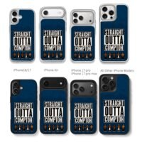 Straight Outta Compton NWA pix crew Chris Brown Phone Case Black Electroplated Silver For Iphone 11 To 17