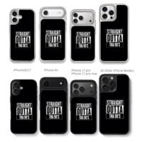 Straight Outta Tha 90s text print Chris Brown Phone Case Black Electroplated Silver For Iphone 11 To 17