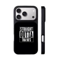 Straight Outta Tha 90s text print iPhone 17 Pro Max Black Case