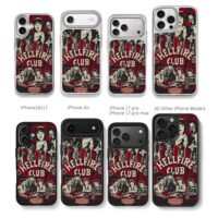 Stranger Things Hellfire Club DnD Chris Brown Phone Case Black Electroplated Silver For Iphone 11 To 17