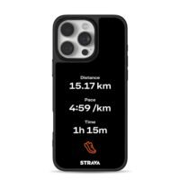 Strava 1517km 459pace 1h15m shoe iPhone 16 Pro Max Black Case