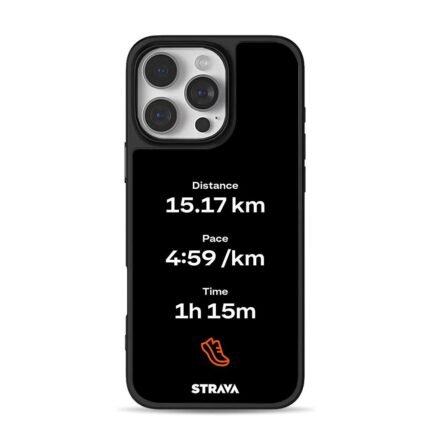 Strava 1517km 459pace 1h15m shoe iPhone 16 Pro Max Black Case