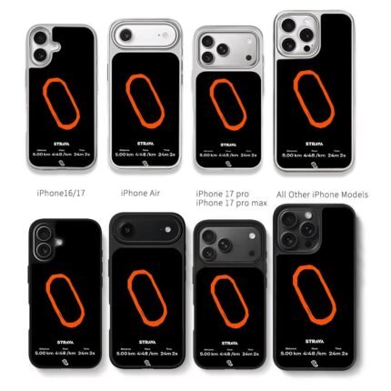 Strava running route map 5km stats Chris Brown Phone Case Black Electroplated Silver For Iphone 11 To 17