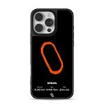 Strava running route map 5km stats iPhone 16 Pro Max Black Case