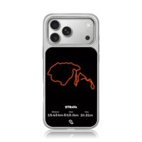 Strava running route workout stats iPhone 17 Pro Max Electroplated Silver Case1