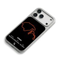Strava running route workout stats iPhone 17 Pro Max Electroplated Silver Case2