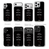Strava running stats and route map Chris Brown Phone Case Black Electroplated Silver For Iphone 11 To 17