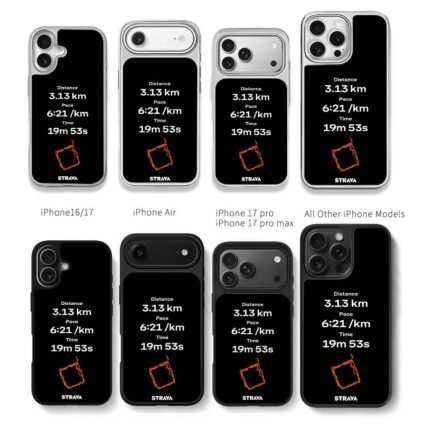 Strava running stats and route map Chris Brown Phone Case Black Electroplated Silver For Iphone 11 To 17