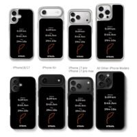 Strava running stats and route map Chris Brown Phone Case Black Electroplated Silver For Iphone 11 To 17