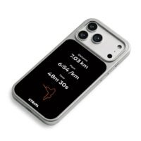 Strava running stats and route map iPhone 17 Pro Max Electroplated Silver Case2