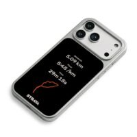 Strava running stats and route map iPhone 17 Pro Max Electroplated Silver Case2