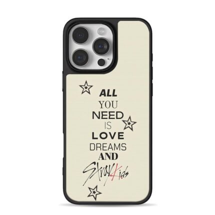 Stray Kids all you need love stars iPhone 16 Pro Max Black Case