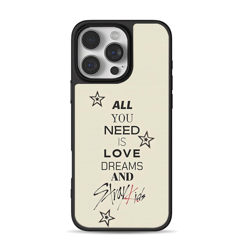 Stray Kids all you need love stars iPhone 16 Pro Max Black Case Stray Kids all you need love stars iPhone 16 Pro Max Black Case