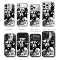 Stray Kids black white collage Chris Brown Phone Case Black Electroplated Silver For Iphone 11 To 17