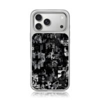 Stray Kids black white collage iPhone 17 Pro Max Electroplated Silver Case1