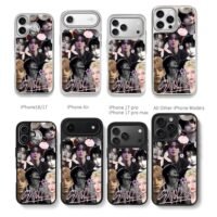 Stray Kids collage with pink decor Chris Brown Phone Case Black Electroplated Silver For Iphone 11 To 17