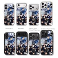 Stray Kids collage with skz logos Chris Brown Phone Case Black Electroplated Silver For Iphone 11 To 17
