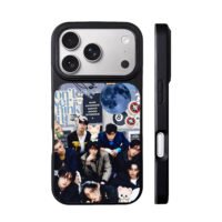 Stray Kids collage with skz logos iPhone 17 Pro Max Black Case