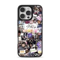Stray Kids collage with SKZ mascots iPhone 16 Pro Max Black Case