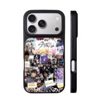 Stray Kids collage with SKZ mascots iPhone 17 Pro Max Black Case