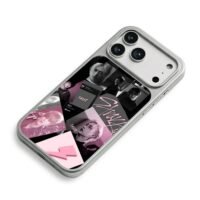 Stray Kids doit pink black collage iPhone 17 Pro Max Electroplated Silver Case2