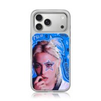 Stray Kids Felix blue star art iPhone 17 Pro Max Electroplated Silver Case1