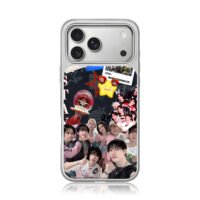 Stray Kids group member fanmade collage iPhone 17 Pro Max Electroplated Silver Case1