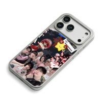 Stray Kids group member fanmade collage iPhone 17 Pro Max Electroplated Silver Case2