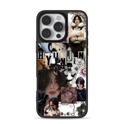 Stray Kids Hyunjin collage plush bow iPhone 16 Pro Max Black Case