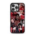 Stray Kids Hyunjin red collage iPhone 16 Pro Max Black Case