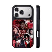 Stray Kids Hyunjin red collage iPhone 17 Pro Max Black Case