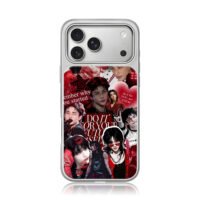 Stray Kids Hyunjin red collage iPhone 17 Pro Max Electroplated Silver Case1