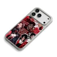 Stray Kids Hyunjin red collage iPhone 17 Pro Max Electroplated Silver Case2