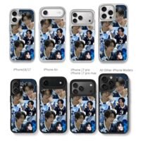 Stray Kids IN blue photo collage Chris Brown Phone Case Black Electroplated Silver For Iphone 11 To 17